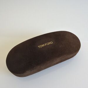 TOM FORD Hard Clamshell Brown Suede Sunglasses & Eyeglasses Case Only